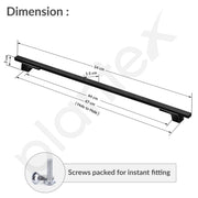 Plantex Cabinet Handle/Kitchen Cabinet Door Handle/Wardrobe/450 mm Cupboard Handle/Door Pull-Push Handle for Home/Office - Pack of 2 (Black)