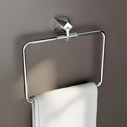 Plantex Towel Ring for Bathroom/Pure Brass Towel Holder/Towel Stand/Hanger/Bathroom Accessories - Pack of 1 (APS-ASC-05, Chrome)