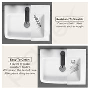 Plantex Ceramic Wall Hung Basin/Washbasin for Bathroom/Wall Mounted Wash Basin/Rectangle Sink for Home/Office (Bolt, White)