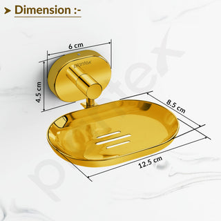 Plantex J4 Stainless Steel Wall Mounted Soap Holder for Bathroom/Soap Holder for Kitchen/Soap Stand for Bathroom/Bathroom Accessories (PVD Gold Finish) Onix
