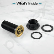 Plantex Brass with Nylon 6 inch Full Thread Waste Coupling for Wash Basin/Coupling for Sink - Pack of 1 (BH-1116, Gold)