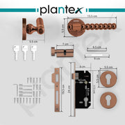 Plantex Mortise Door Lock/Heavy Duty Lock for Main Door/Mortise Locks for Home/Office/Hotel-3 Brass Keys (1031 - PVD Rose Gold)