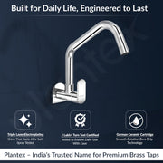 Plantex Kitchen Taps for Home Sink with Water Saving Nozzle for Kitchen Tap/High Arc 360Ãƒâ€šÃ‚Â° Swivel Spout for Sink Tap with Brass Wall Flange -7 Year Warranty by Plantex -(ORN-211-Chrome)