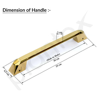 Plantex Door Handle/Main Door Handle/14 Inch Pull-Push Handle for Home/Office/Hotel - Pack of 1 (SH-351, Gold)