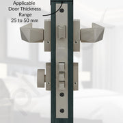 Plantex Mortise Door Lock for Home/Main Door Lock Set/Mortice Lock Set with Brass Lock Body & Cylinder (7129, Satin White)