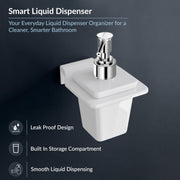 Plantex Liquid Soap Dispenser for Bathroom/Acrylic Shampoo Dispenser/Hand wash Dispense/Bathroom Accessories - Pack of 1 (VIW-137, White)