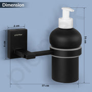Plantex 304 Grade Stainless Steel Wash Basin Hand Wash Holder and Dispenser for Liquid Soap for Bathroom Accessories - Senso (Black)