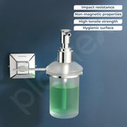Plantex 304 Grade Stainless Steel Liquid Soap Dispenser/Shampoo Dispenser/Hand Wash Dispenser/Bathroom Accessories - Pack of 1, Squaro (Chrome)