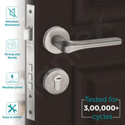 Plantex Main Door Lock/Mortise Lock for Door with 3 Years of Warranty - Robust Door Lock for Home with Brass Lock Body & Cylinder (Satin Finish)