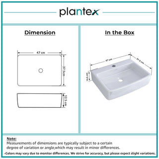 Plantex Ceramic Wall Hung Basin/Washbasin for Bathroom/Wall Mounted Wash Basin/Sink for Living Room (Bolton, White)
