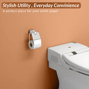 Plantex Stainless Steel Toilet Paper Roll Holder/Tissue Paper Holder in Bathroom/Kitchen/Bathroom Accessories - Nexa (Chrome)