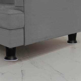 Plantex 3 Inch Sofa Legs for Bed Furniture/Sofa Legs for Table/Sofa Support Legs with Rubber Grip (Black, 4 Pcs)