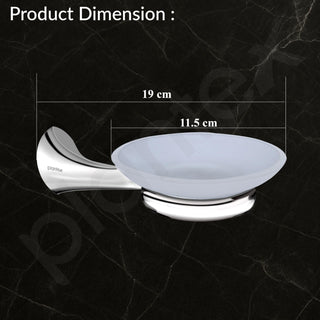 Plantex Smero Pure Brass Soap Dish for Bathroom/Wall Mounted Soap Holder/Bathroom Accessories - Craft (Chrome)
