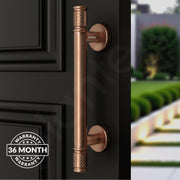 Plantex Main Door Handle/Pull & Push Handles for All Doors of House, Office, Hotels/300mm Wooden & Glass Door Handle - Pack of 1 (Rose Gold)