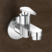 Plantex Pure Brass LEA-701 Water Tap for Bathroom with Water-Saving Technology Tap/Wall Mount Bib Tap with Wall Flange & Teflon Tape-7 Year Warranty (Chrome Finish)