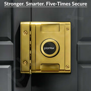 Plantex Stainless Steel Penta Bolt Lock for Main Door/5-Point Security Deadbolt with Brass Cylinder & 4 Keys/Door Lock Set with 5 Years of Warranty (PVD Gold)