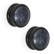 Plantex Knobs for Drawers/Drawer Knobs/Round Knob for Cabinets/Pull-Push Knob for Kitchen/Bedroom/Office Drawer - Pack of 2 (Black)