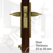 Plantex Heavy Duty Door Lock ÃƒÂ¢Ã¢â€šÂ¬Ã¢â‚¬Å“ Bathroom Door Lock/Mortise 8inch Keyless Plate Handle Set for Home/Bathroom/Store Room/Balcony/Office with Baby Latch (8060, Brass Antique)