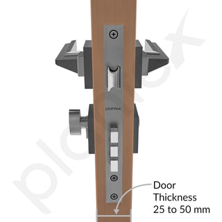 Plantex Triple Security Door Lock for Home/Main Door Lock Set with 3 Years of Warranty/Mortise Lock for Door with Brass Lock Body & Cylinder(Satin Black & Matt Finish)