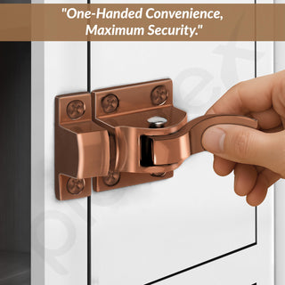 Plantex Cabinet Latch – Heavy-Duty Hatch Case Bolt for Storage Units, Toolboxes, Kitchen Cabinets & Cupboards - Pack of 6 (Rose Gold)