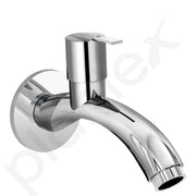 Plantex AQ-1402 Pure Brass Bib Cock Water Tap with Water Saving Aerator/Bib Tap with Brass Wall Flange & Teflon Tape-7 Year Warranty (Mirror Chrome Finish)