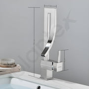 Plantex Pure Brass Wash Basin Tap/Pillar Tap for Wash Basin/Sink Mixer Tap Hot and Cold -Deck Mount-(Chrome)