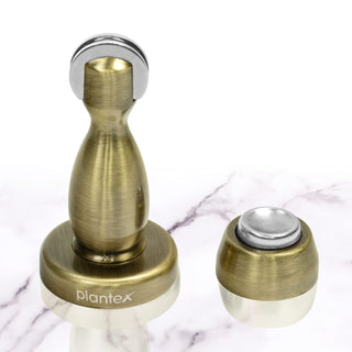Plantex Magnet Door Stopper/Gate Stopper - Set of 3 (4 Inch, Brass Antique)