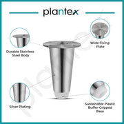 Plantex 4 Inch Heavy Duty Sofa Legs for Table Support (Chrome, 8 Pcs)