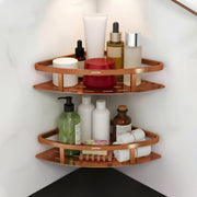 Plantex 304 Stainless Steel Corner/Bathroom Shelf/Kitchen Shelf/Wall Mount - Pack of 2 (PVD Rose Gold,9x9 Inches)