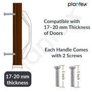 Plantex Cabinet Handle/96mm Handle for Wardrobe/Kitchen Handle/Pull-Push Handle for Home/Office - Pack of 2 (Black)