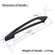 Plantex Door Handle/15 Inch Main Door Handle/Handle for Wooden Door/Pull-Push Door Handle/Door Accessories (Pack of 1, Black), Pull Handle