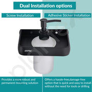 Plantex Self Adhesive Aluminium Liquid Soap Dispenser for Bathroom/Shampoo Dispenser/Handwash Dispenser for Bathroom/Bathroom Accessories - Pack of 1 (1508, Black)
