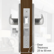 Plantex Heavy-Duty Door Lock Set - Main Door Lock Handle Set/6-Lever Lock Mechanism with 3 Years of Warranty/Mortise Lock with 3 Keys, Brass Lock Body & Cylinder(PTP-03 Matt)