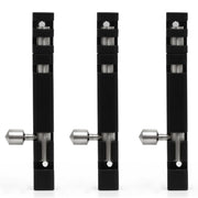 Plantex Stainless Steel Tower Bolt/Tower Bolt for Home,Offices Doors & Windows/4 Inch Tower Bolt for Main Door/Door Latch/Kundi/Chitakini/Door Latch for Windows - Pack of 3 (Black)