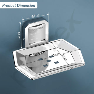 Plantex 304 Grade Stainless Steel Soap Dish/Kitchen and Bathroom Soap Holder/Soap Dish/Soap Stand/Soap Case Bathroom Accessories - Cute (Chrome)