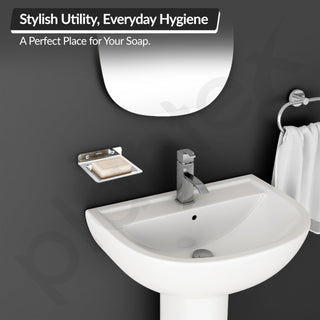 Plantex Soap Dish for Bathroom/Stainless Steel Wall Mounted Soap Holder/Case/Bathroom Accessories - (Chrome)