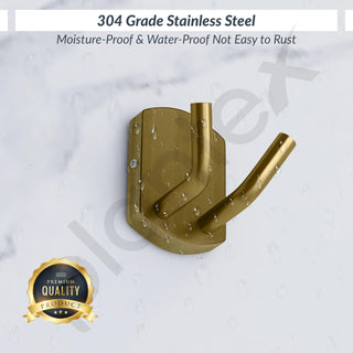 Plantex 304 Grade Stainless Steel Robe Hook/Cloth-Towel Hanger/Door Hanger-Hook/Bathroom Accessories - Pack of 1 (Parv-Brass Antique)
