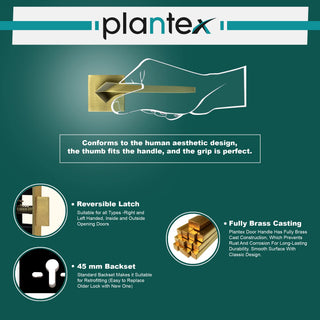 Plantex Door Lock-Fully Brass Main Door Lock with 4 Keys/Mortise Door Lock for Home/Office/Hotel (Sumer-3017, Brass Antique)