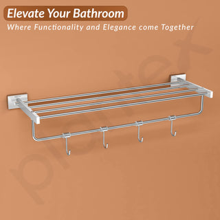 Plantex Stainless Steel Towel Rack for Bathroom/Towel Stand/Towel Hanger/Towel Holder/Bathroom Accessories - Nexa (Chrome) 24 Inch