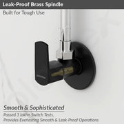 Plantex Angle Cock for Bathroom with Brass Spindle/Angle Valve for Bathroom/Bathroom Accessories Pack of 1 (Saga-Black)