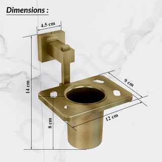 Plantex 304 Grade Stainless Steel Tooth Brush Holder/Tumbler Holder/Bathroom Accessories - Splash (Antique)