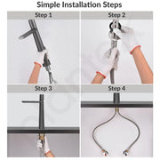 Plantex Pure Brass Basin Mixer/Pillar Tap for Wash Basin/Water Tap for Wash Basin/Tap for Wash Basin- (7880-Grey)