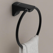 Plantex Space Aluminium Hand Napkin Hanger/Towel Ring/Napkin Holder/Towel Hanger/Bathroom Accessories (Black)
