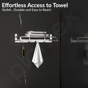 Plantex 304 Grade Stainless Steel Towel Rack for Bathroom/Towel Bar/24 Inch Towel Holder/Towel Hanger/Bathroom Accessories - Pack of 1 (1906, Chrome)