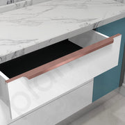 Plantex Profile Handle for Kitchen Cabinet/36 Inch Alluminium Drawer Profile Handle/Wardrobe Pull Handle for Home/Office/Hotel - Pack of 5 (Rose Gold)