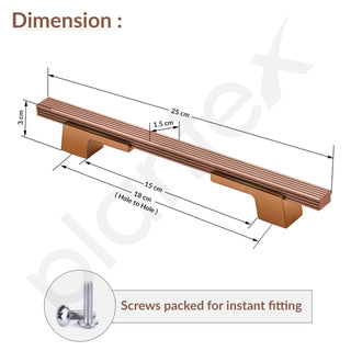Plantex Cabinet Handle/160mm Handle for Cabinet/Door Pull-Push Handle for Home/Office/Hotel - Pack of 1 (Rose Gold)