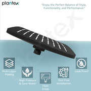 Plantex ABS Shower Head for Bathroom/360Â° Rotatable Hand Shower Head for bathroom/Rain Showers Head for bathroom/Pressurized Showers Head â€“ (Matte Black)