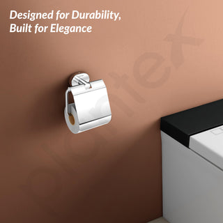 Plantex J4 Stainless Steel Toilet Paper Holder for Bathroom/Tissue Holder for Washroom/Toilet roll Holder for Wall Mounted/Bathroom Accessories (Chrome Finish) Onix