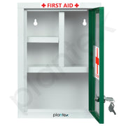 Plantex Metal Emergency First Aid Box for Home/Medical Kit Box for Medicine Storage with Multi Compartments for School, Office - Lockable (Green & White) Big Size, Wall Mount