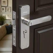 Plantex Door Lock for Main Door/Mortise Lock with 3 Keys/Brass Lock Body & Cylinder/Door Handle Set with 3 Year Warranty - (8136, Matt)